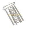 F26C Pants Shortener Pin Alloy Fringe Safety Pin Decorative Brooch For Clothing Jeans