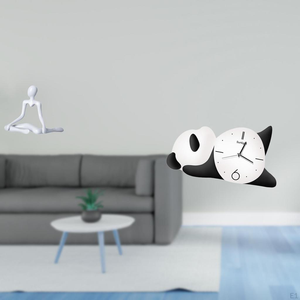 Creative Abstract Thinker Panda Sculpture Figurine Modern Cute Decorative Ornament for Bedroom