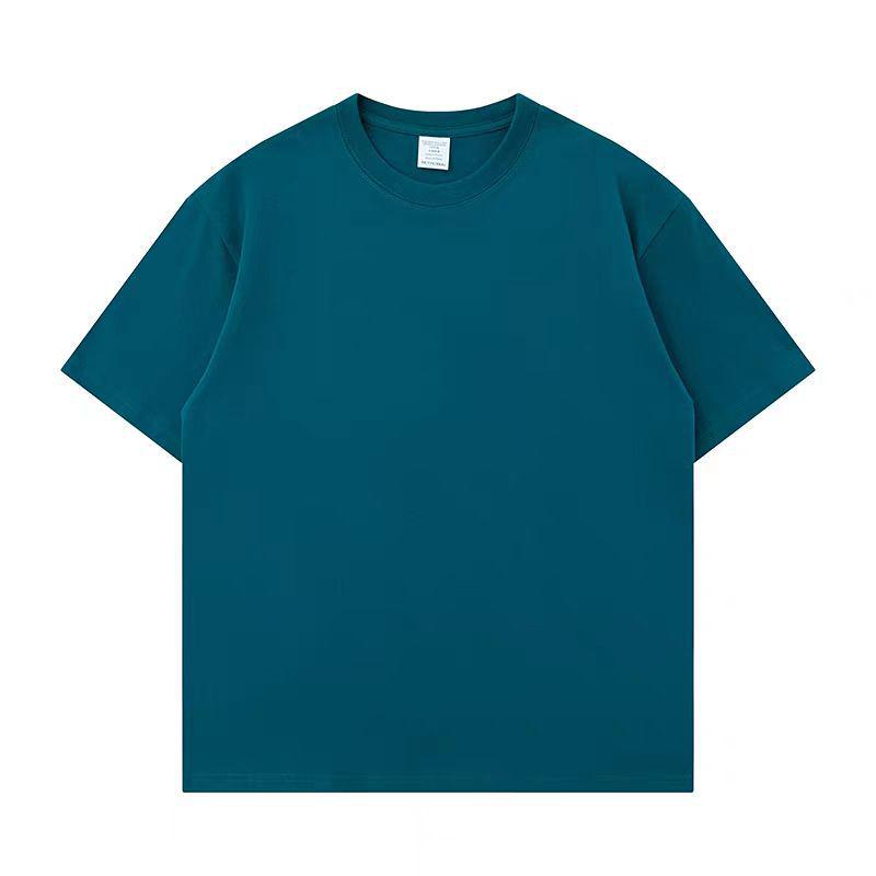 500g Combed Cotton Unisex Solid Color Short Sleeve T-Shirt