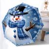 1 Stück Schneemann-Dekorationen Faltbarer Regenschirm mit 8 Streben, Automatisches Öffnen, Langlebiger Rahmen, Hochwertige Verarbeitung yy250912057