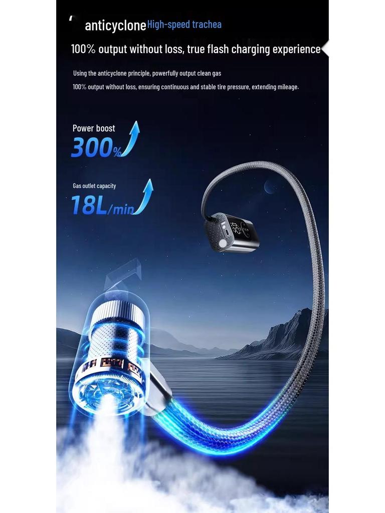 Tragbare Hochdruck-Akku-Elektro-Autoreifen-Luftpumpe