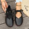 Retro Round Toe Breathable Soft Soled Women's Shoes In Large Size Lightweight Casual Simple Comfortable Single Shoe