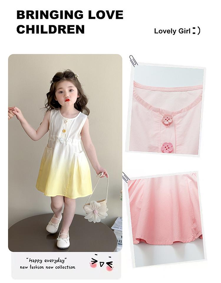 Girls' Dress, Stylish Children's Dress, 2026 New Summer Baby Girl Princess Dress, Sweet Girls' Vest Dress