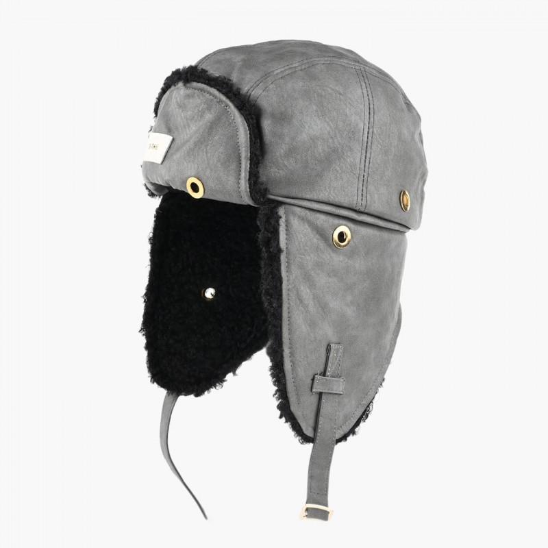 Unisex Vintage Leather Aviator Hat Winter Warm Ear Protection Cap Outdoor Motorcycling Skiing