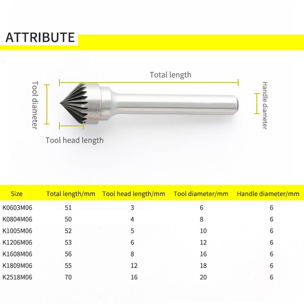 Chamfering Alloy Rotary File K-type Grinding Head Mechanical Chamfering Pneumatic Tools Compatible Toothed Edge