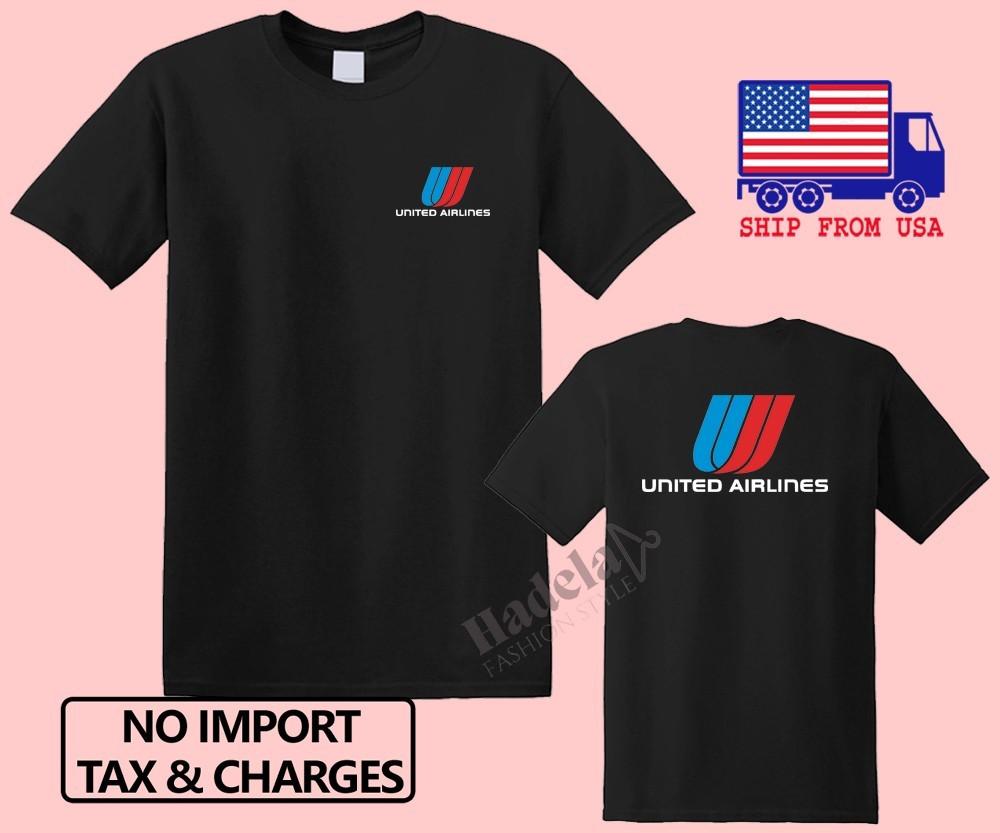 United Airlines Мужской Черный Размер S-5XL XXL