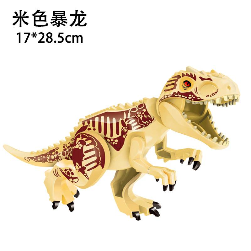 Children Simulation Dinosaurs World Velociraptor Raptor Building Blocks Tyrannosaurus Assemble Model Puzzle Montessori Boy Gift