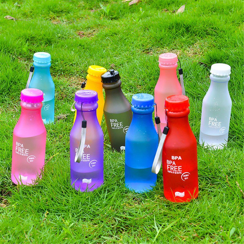 550ml Unbreakable Water Bottle Sports Drinking Bottle Cycling Traveling Running Climbing Plastic Portable Dull Polish Cup