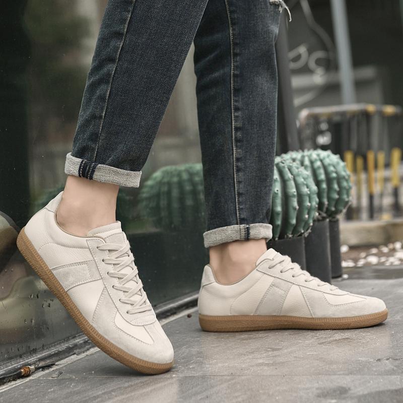 Fashion Walking Flats Outdoor Genuine Leather Vulcanize Shoes All-match Male Tenis Masculino Sneakers Classic Trendy Mens Casual Shoes