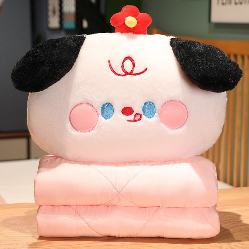 Plush Cartoon Toy Pillow Blanket Combo Office Nap Car Travel Gift Adults Doll