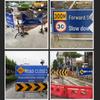 Reflective Road Closure Traffic Sign, Upgraded