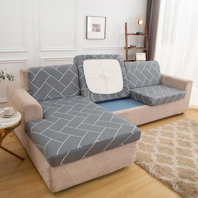 Stretch Printed Sofa Soft Cushion Cover Anti -Dirty Home Decor Washable Design Settee Cover Sets For Pets Kids Living Room Furniture Couch Case