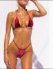 Women's Velvet Set Color Swimsuit for Beach Pool