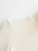 Elegant High-Neck Faux Cashmere Long-Sleeve Dress for Women, Autumn/Winter, Slimming Stretchy Fit, Short Plush Skirt