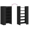 Shoe Cabinet Black 52 X 37.5 X 100 Cm Particleboard