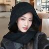 Balacara Knitted Hat Integrated Scarf Hat Korean Style Fashionable Autumn and Winter Outdoor Warm Baotou Woolen Hat