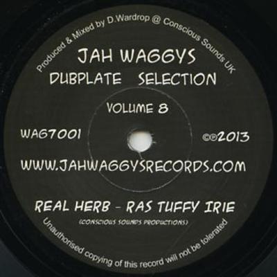 7inch Record RAS TUFFY IRIE / BUSH CHEMISTS - Real Herb / Real Dub WAG7001 Jah Waggy's UK 2013 UK Reggae, Ska & Dub