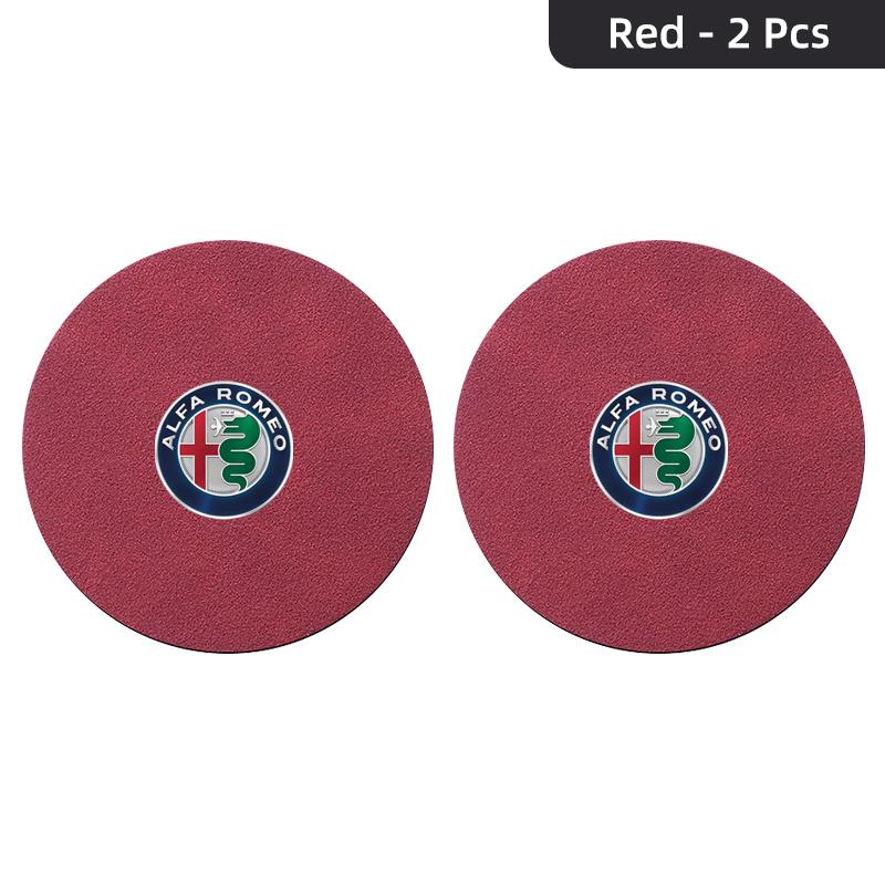 2 Stuks Auto Suede Waterbekerhouder Anti-slip Onderzetter Accessoires Voor Alfa Romeo 159 Giulietta Giulia 147 Mito 156 Stelvio Volante
