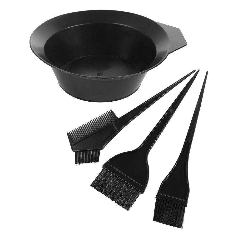4Pcs/Set Professional Hair Color Dye Bowl Stirring Brush Hairdressing Hair Dye Tools  Bleaching
