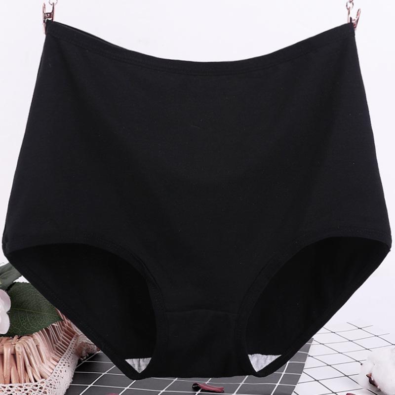Plus Size Women's High Waist Cotton Briefs - Youthful Design for Comfort