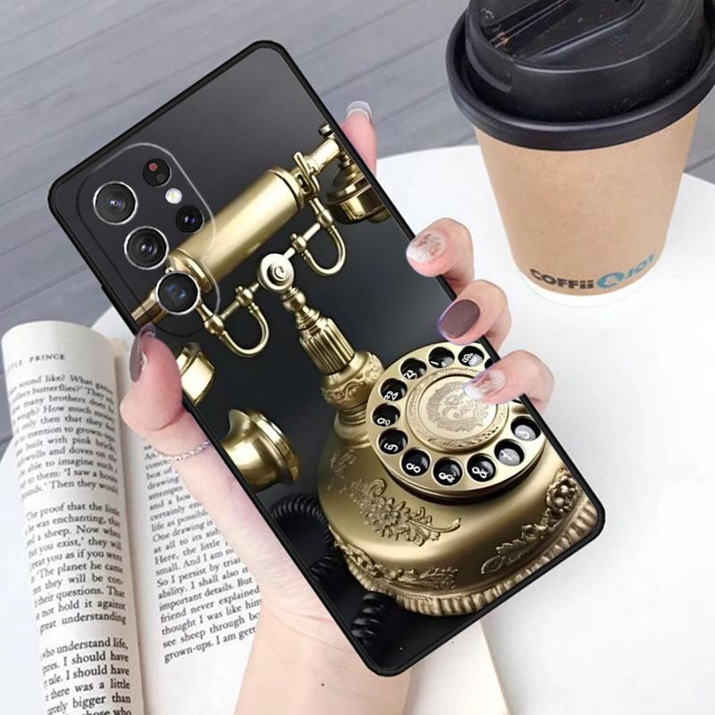 Retro Telephone Rotary Dial Phone Case Cover For Samsung Galaxy S24 S25 Ultra S21 S22 Ultra S10E Note 10 Plus Note 20 FE S23