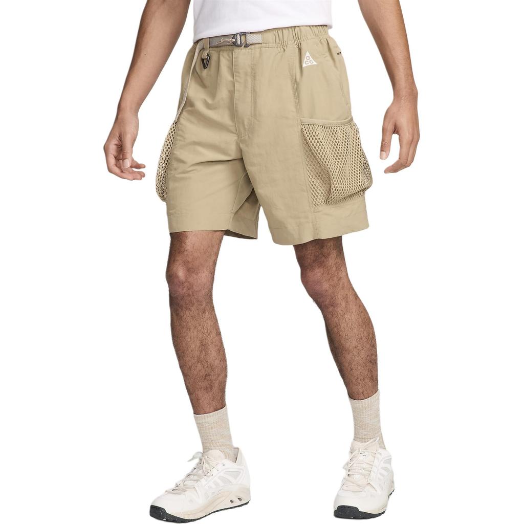 Nike ACG Snowgrass Comfortable Breathable Solid Color Embroidered Logo Loose Outdoor Cargo Shorts Men shorts Khaki DV9405-247