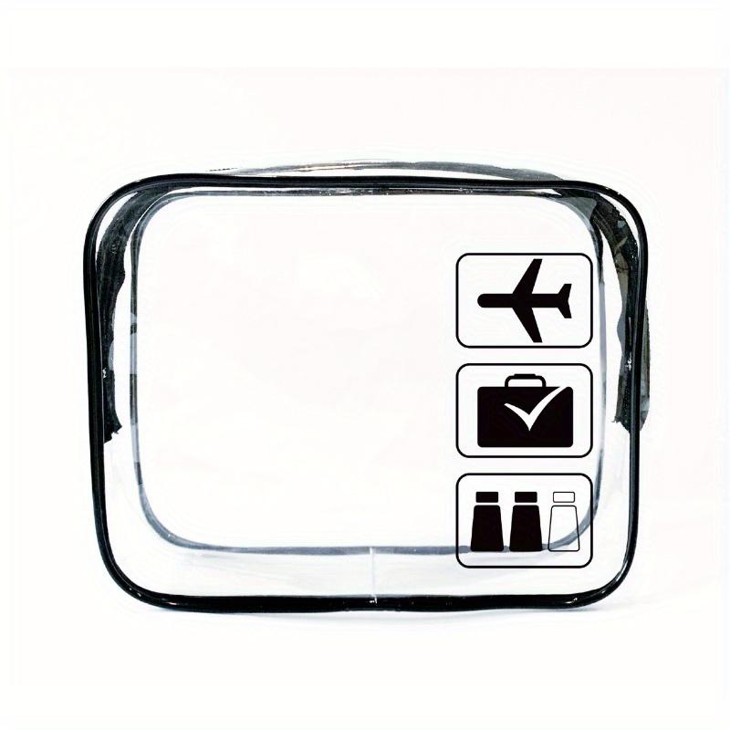 

1pc Transparent Makeup Bag Travel Cosmetic Organizer Makeup Pouch Portable Beach Bags PVC Waterproof Toiletry Bag with Zipper 1pc чёрный