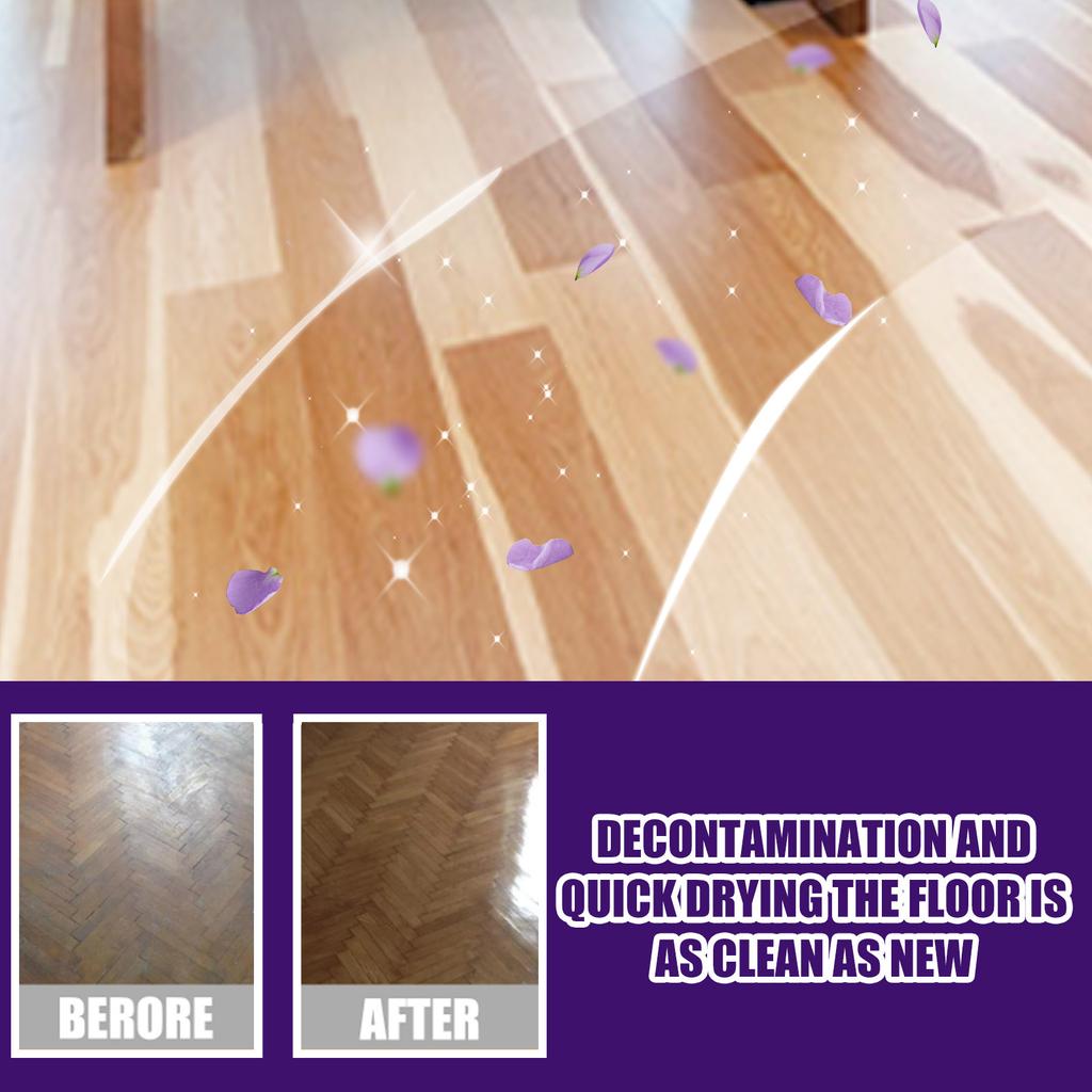 JUE-FISH Household Wood Floor Cleaning Liquid Decontaminating Decontaminating Perfuming Cleaner Polishing Quick-Drying Brightening Floor Stain Remover