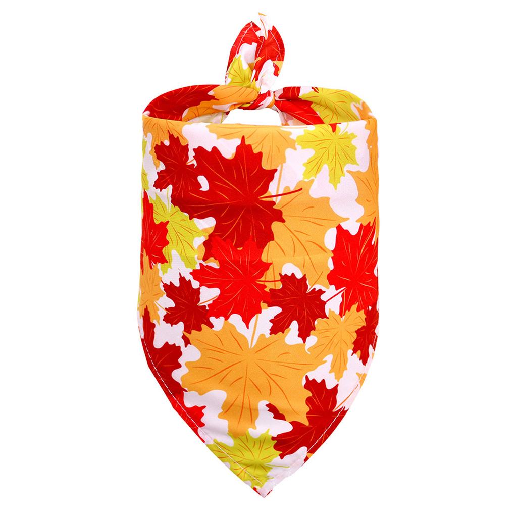 Dog Cat Neckerchief Collar Scarf Saliva Towel Pet Thanksgiving Accessories Dog Bandanas Soft Triangle Bibs