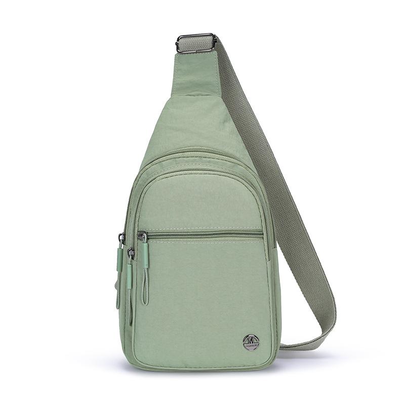 

New Ladies Chest Bag Outdoor Commuting Fashion Joker Nylon Shoulder Bag Solid Color Simple Casual Crossbody Bag