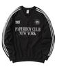 PAPERBOY V-Neck Track Sweatshirt - Black
