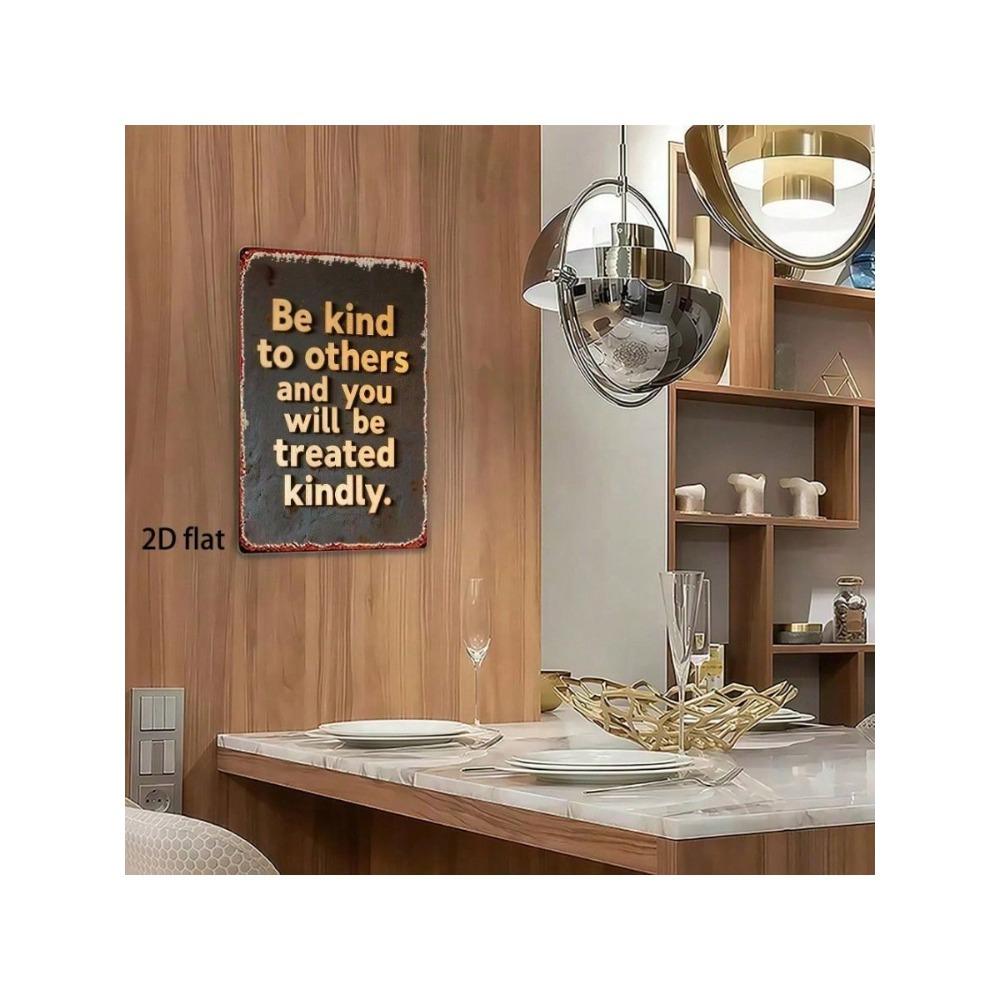 Vintage Metal Sign Inspirational Quote Wall Art Decor for Kitchen Home