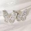 925 Sterling Silver Elegant Fashion Butterfly Zircon Stud Earrings Birthday Party Anniversary Gift Suitable for Ladies