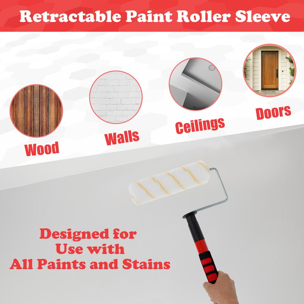 Paint Roller Sleeve Paint Roller Brush Home Decor Latex Paint Roller Brush Wall Tools Wall Paint Brushes House Painting Supplies