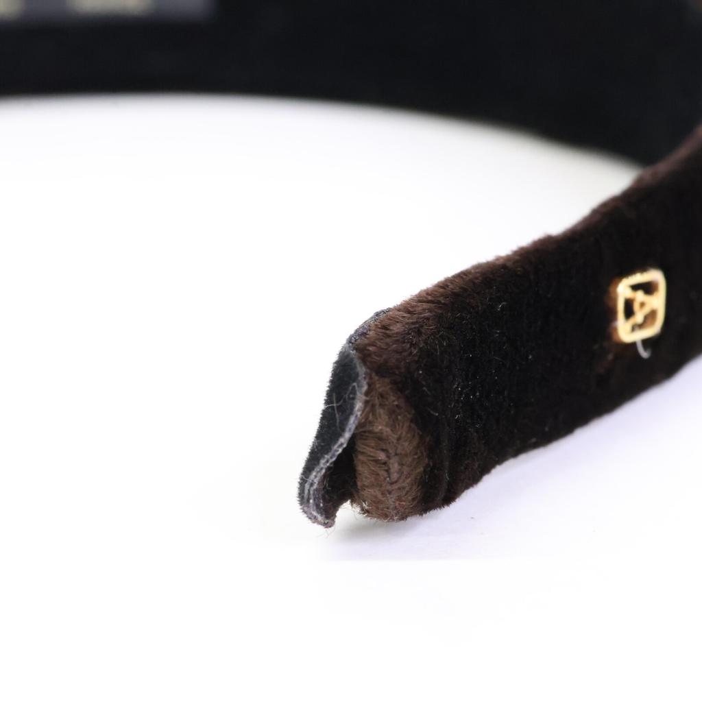 Alexandre de Paris 0002026839-001-1-08 Velours Stirnband Haaraccessoire Dunkelbraun Gebraucht