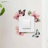 Watercolour Floral Butterfly Socket Self-Adhesive Wall Decoration Stickers