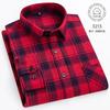 Camisas de Franela a Cuadros Para Hombre Manga Larga 100% Algodón Moda Casual Suave Ajuste Estándar Hombre Blusa Ropa Bolsillo Talla Grande 7XL 8XL