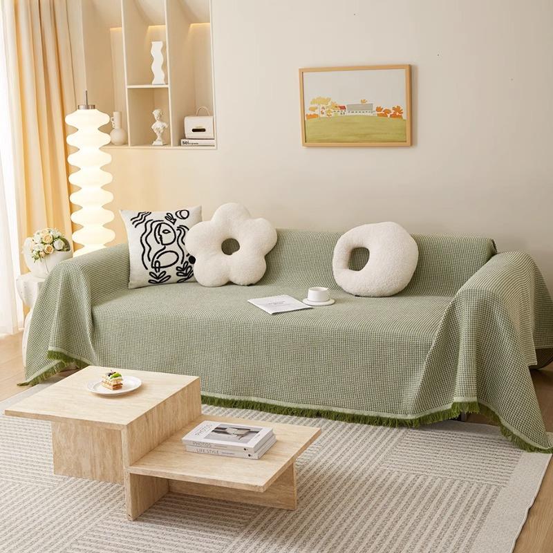 Prosop de Sofa din Bumbac și In Culoare Solidă Simplu Modern Pânză Husă de Sofa All-Inclusive Universal Pat și Mic Dejun Universal Perna de Sofa