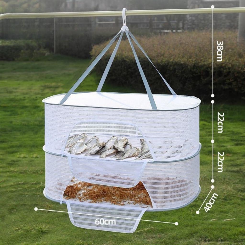 Herb Drying Rack Hanging Mesh Net for Plants Hanging Drying Fish Net Foldable Hanging Mesh Dryer for Buds Hydroponics Flowers Vegetables Clothes Doll