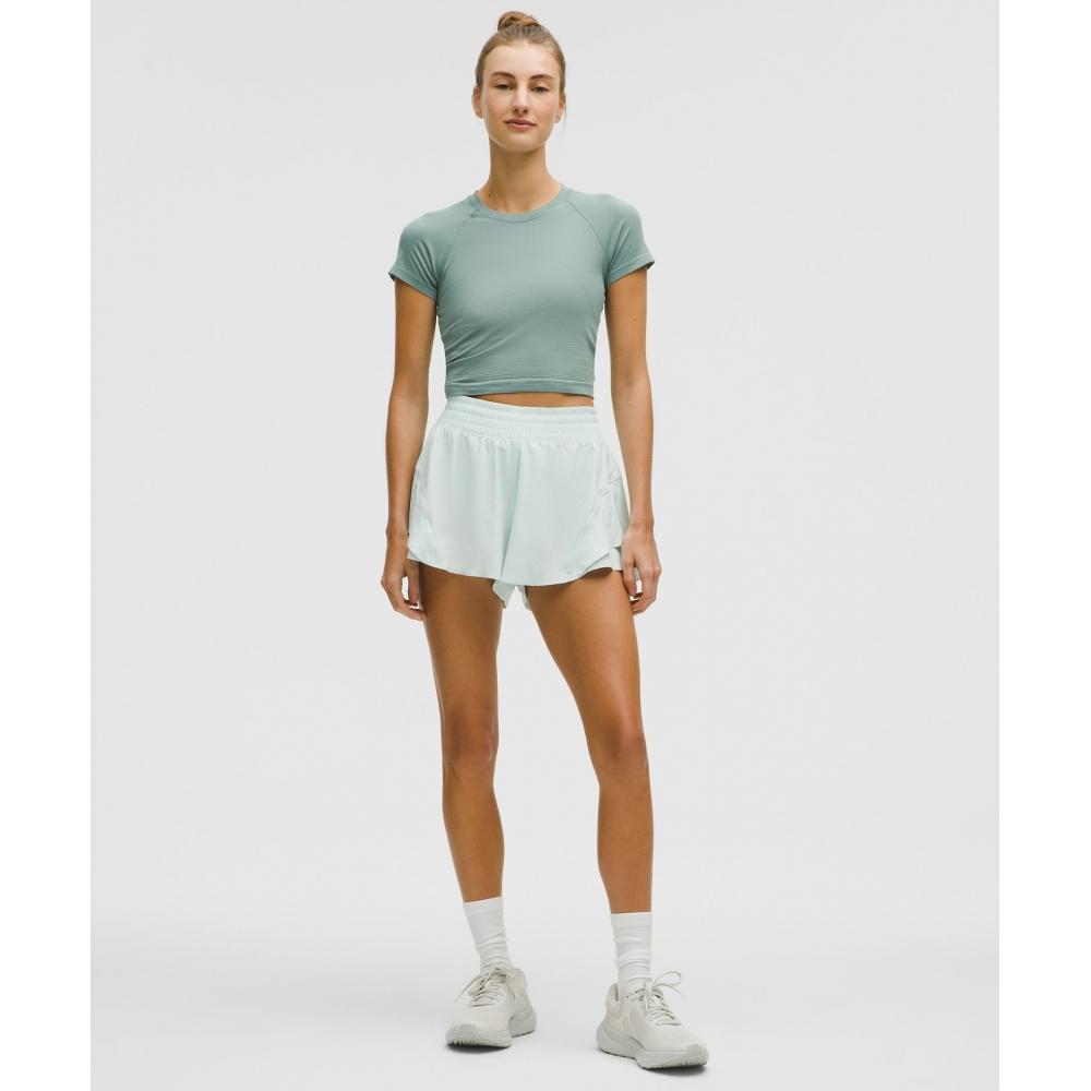Lululemon Shake It Out High Rise Running Short 2.5  Mint Breeze