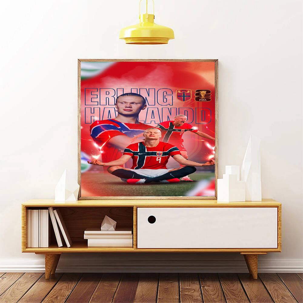 Haaland 5D Diamond Painting Round Diamond Rhinestones Mosaic Diamond Embroidery Wall Paintings Rhinestones Gift Frameless