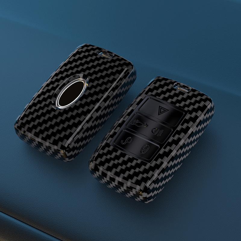 Carbon Style Car Key Case Cover Holder For Land Rover Range Rover Discovery 5 Sport For JAGUAR XE XF XJ F PACE Accessories