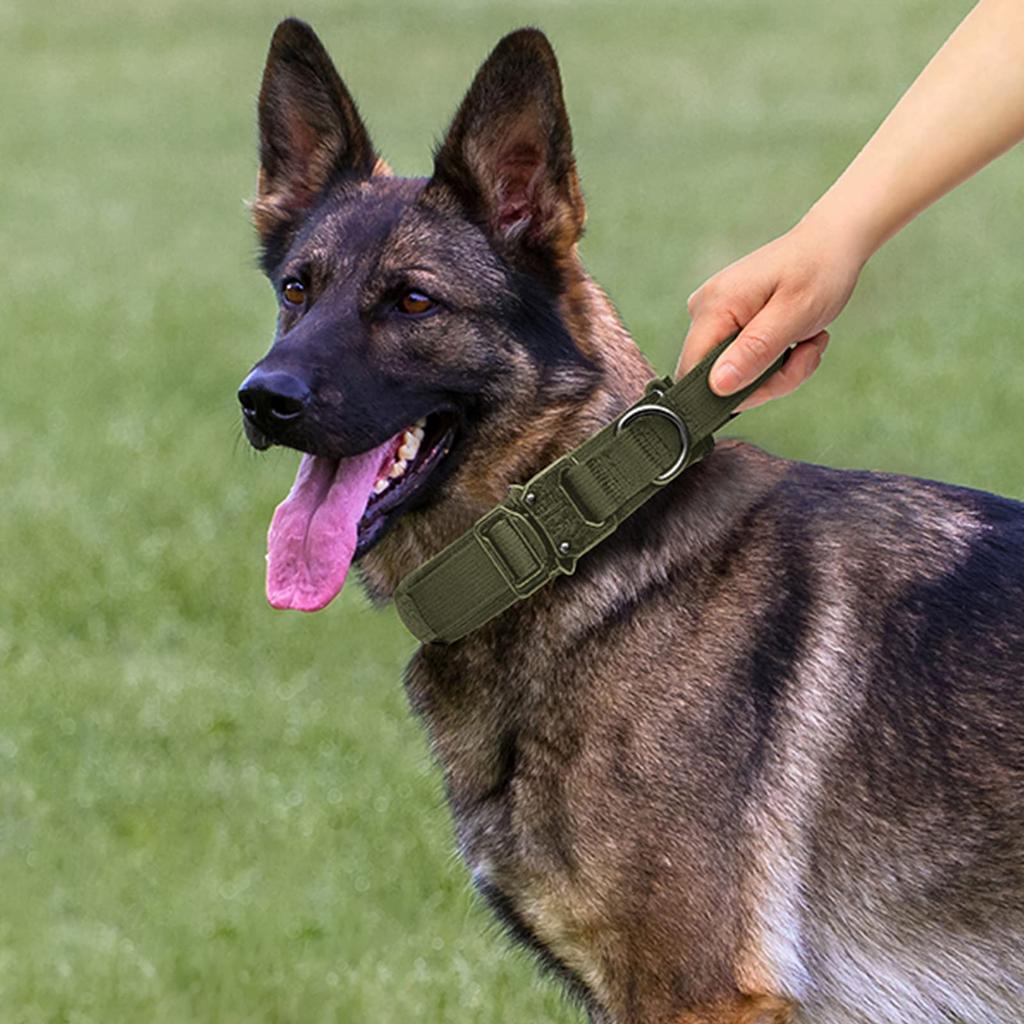 Tactical Dog Collar Leash Set Nylon Material Durable Dog Collar Reflective Leash Pet Training Dog Collar Large Dog Leash Set