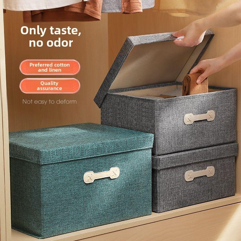 Förvaringslåda för sängkläder i Oxford-tyg med handtag för användning i garderoben
