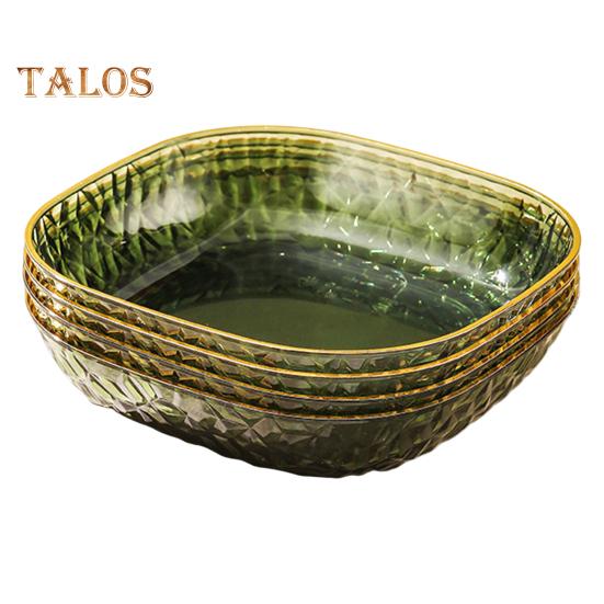 

Блюдо для вертелов, многофункциональная утолщенная основа, легкая полупрозрачная тарелка для хранения в роскошном стиле, товары для дома зелёный