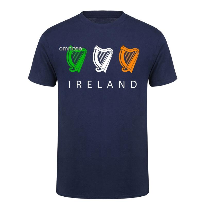 Retro Ireland Flag Irish T Shirt Cool Design Irish Lucky Shamrock St Patricks Day Tshirt Cotton Streetwear Tops HJ137