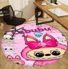 Labubu Pattern Round Rug, Indoor/Outdoor Mat, for Picnic, Gameroom, Bedroom, Office, Living Room, Home Decor Carpet, Birthday Gift