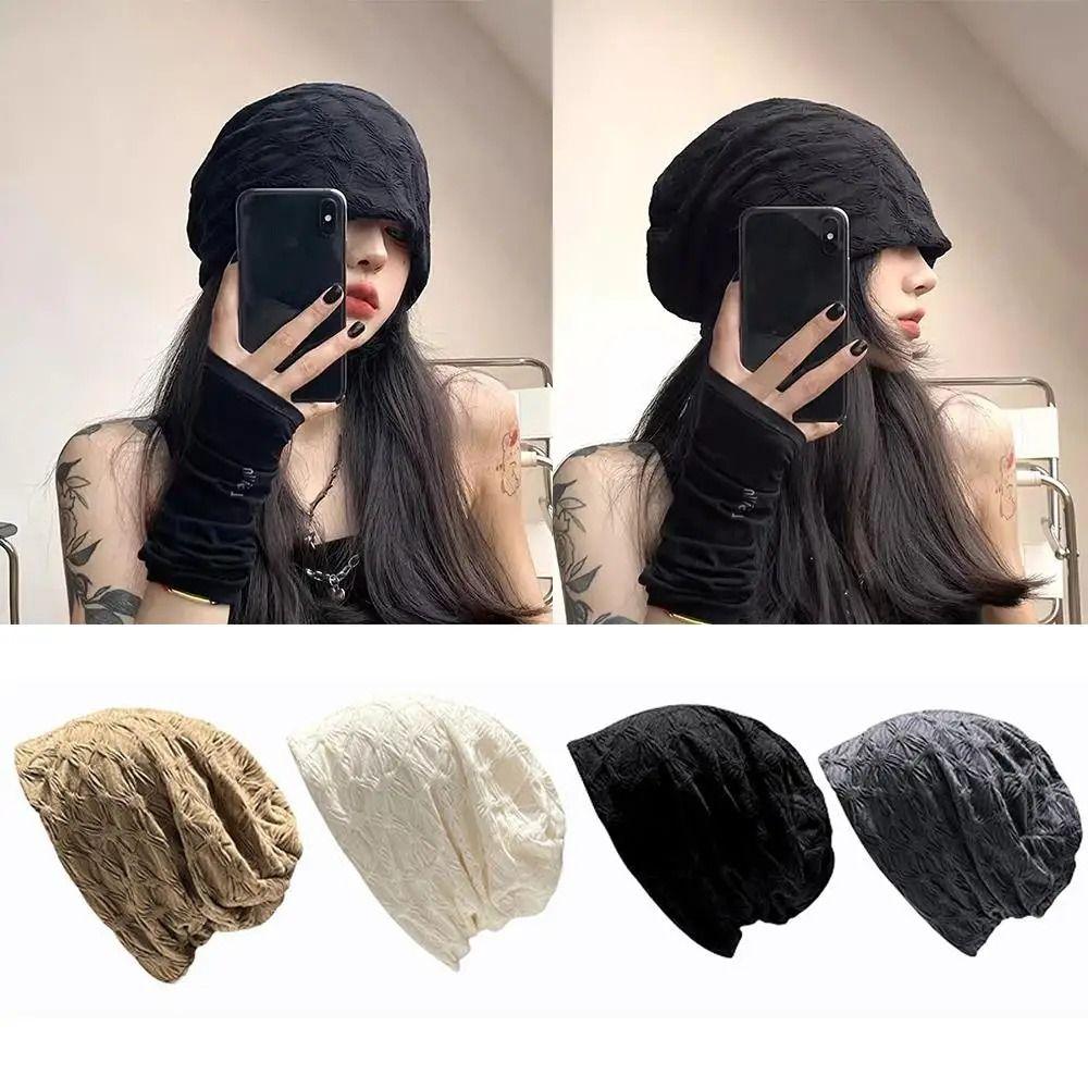 Slouchy Hat Night Sleep Cap Hair Care Hijab Turban Cap Big Head Beanie Hat  Spring Autumn