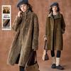 Women's 100% Lambswool Plush Stand-Up Collar Coat