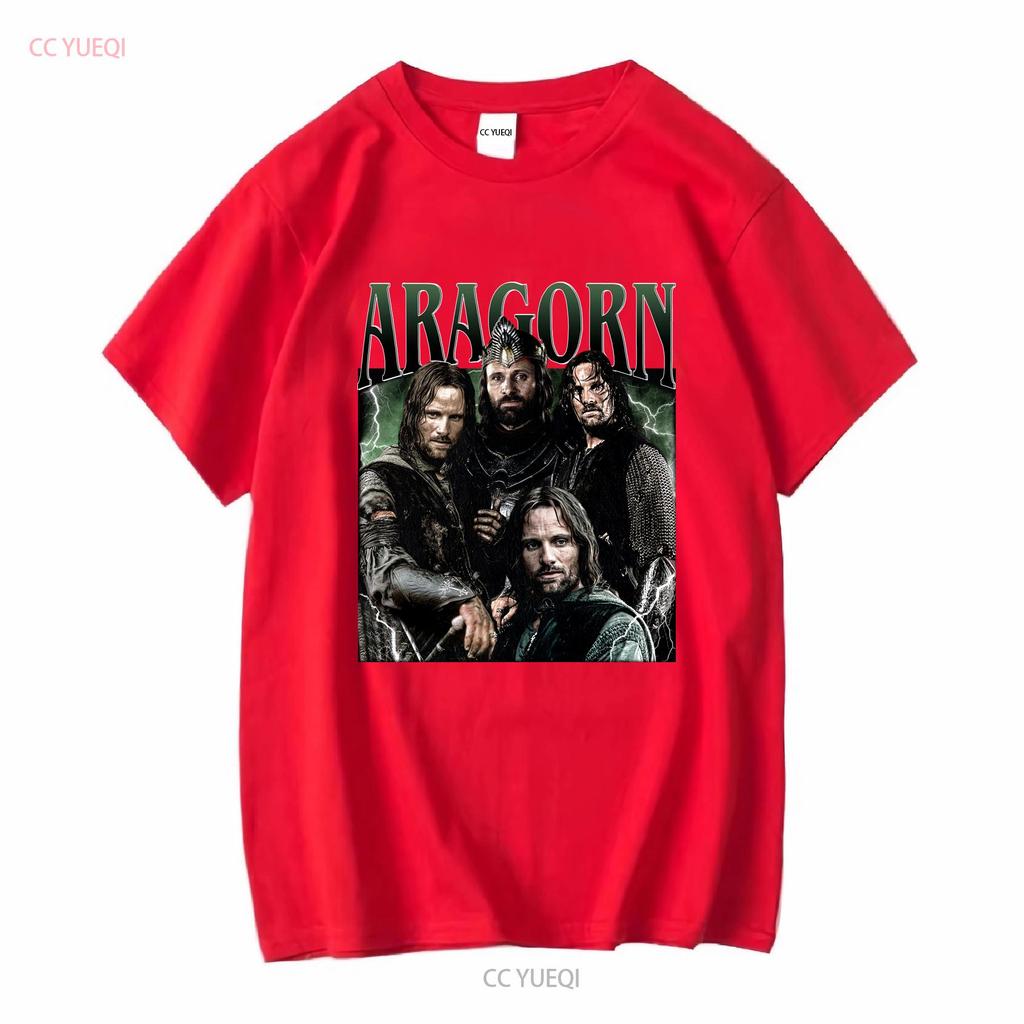 Aragorn Lotr T Shirt Donna E Uomo Viggo Mortensen Vintage manica lunga o corta vintage Lavato Unisex Elasticizzato Traspirante